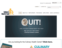 Tablet Screenshot of culinaryhealthfund.org